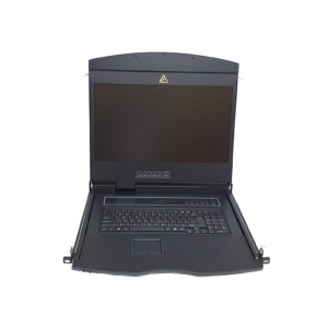 19" 1U single rail LCD w/4 port DB-15 KVM Switch - AL-V904L